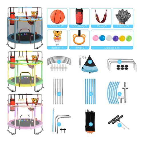 Trampolín Para Niños, Actualice El Trampolín Completo De 440
