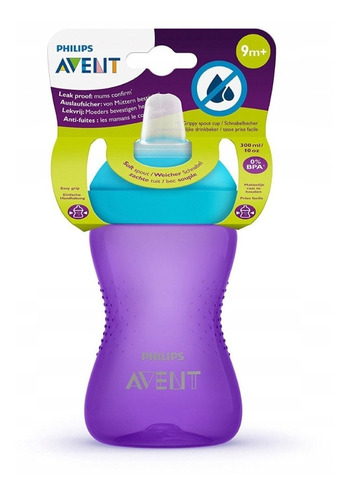 Vaso Avent My Grippy 300 Ml Pico Silicona 9m+ Antiderrame E