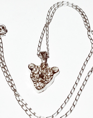 Imagen 1 de 3 de Jaguar Cabeza En Plata 925 Con Cadena También En Plata 925