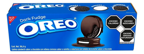 Galletas Oreo Dark Fudge Cubiertas De Chocolate Envase 166g