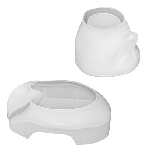 Modelo Abstracto De Rostro Humano Hecho De Taza Y Posavasos