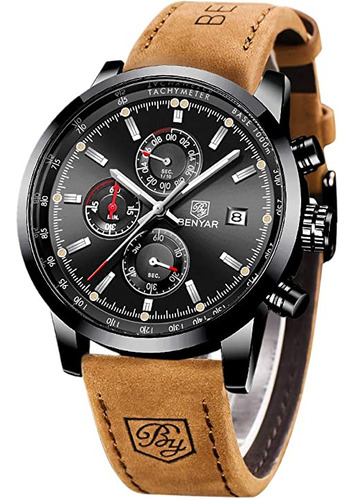 Benyar Waterproof Quartz Men Watch, Fashionable Chronograph