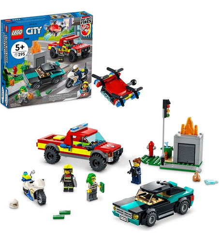 Lego City Fire Rescate Police Chase - Juego De Construcción