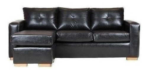 Seccional Multiposiciones Ecocuero Negro / Muebles América