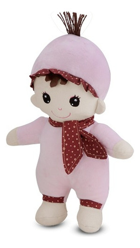 Boneca De Pano Bruna 32 Cm Antialérgica