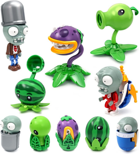 Plants And Zombies Toys Vs Egg Transformation Series Ju...