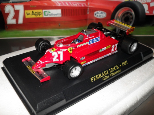Ferrari F126ck-gilles Villeneuve-mundial F1-1981-1/43-altaya