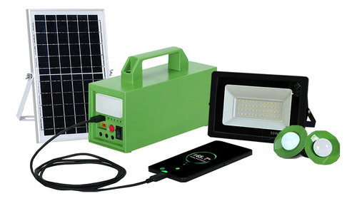 Kit Panel Solar Power Bank 40w Con 3 Lámparas. Bateria