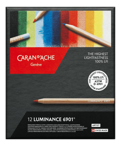Lapices Luminance 6901 Caran D'ache X 12 Colores