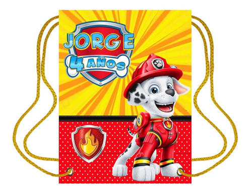 30 Morralitos Personalizados Paw Patrol