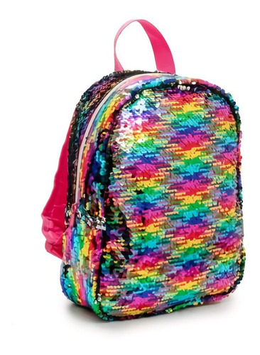 Imagen 1 de 10 de Mochila Escolar Love Nena 12 Lentejuela Reversible + Correa
