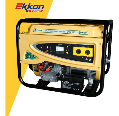 Imagen 3 de 8 de Generador Grupo Electrogeno Niwa 13hp Arr. Eléct. 5.5kva 25l