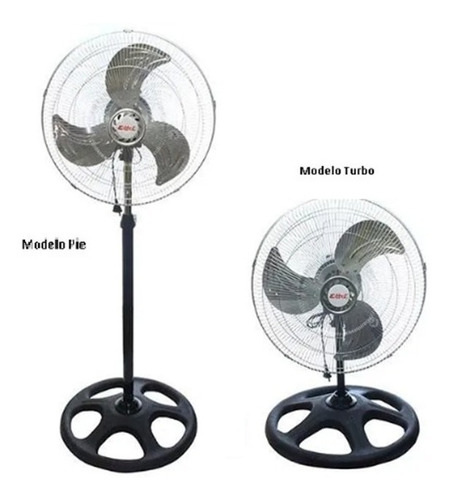 Ventilador De Pie Pared Turbo 3 en 1 Eiffel 18 Pulgadas 90w de Potencia 3 Aspas metal Rejilla Metal