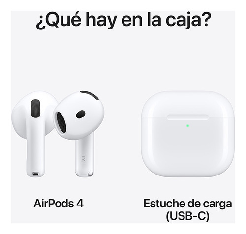 Apple AirPods 4 color blanco - Excelente (Reacondicionado)