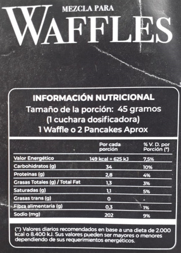 Imagen 3 de 4 de Waffles 225g Pancakes Mezcla Lista Cremuccino Café Desayuno
