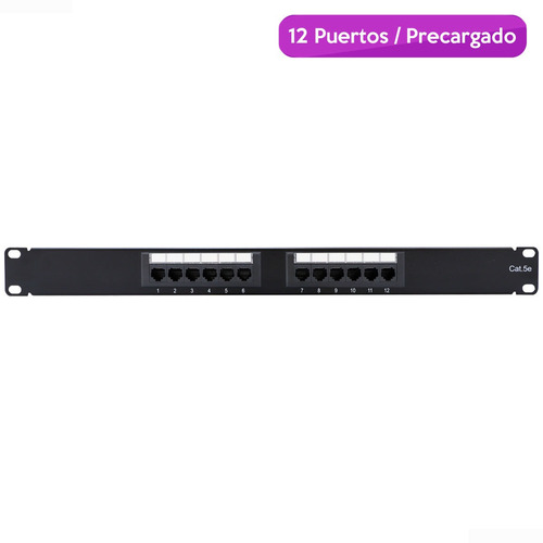 Patch Panel Cat5e 12ptos Jacks Incluidos Ens-pa12p5e Enson
