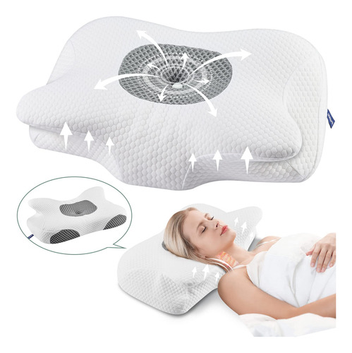 Donama Almohada Cervical, Almohada De Espuma Viscoelstica De