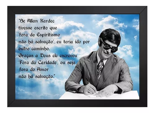 quadro allan kardec frase possuimos em nós tam 35x25cm