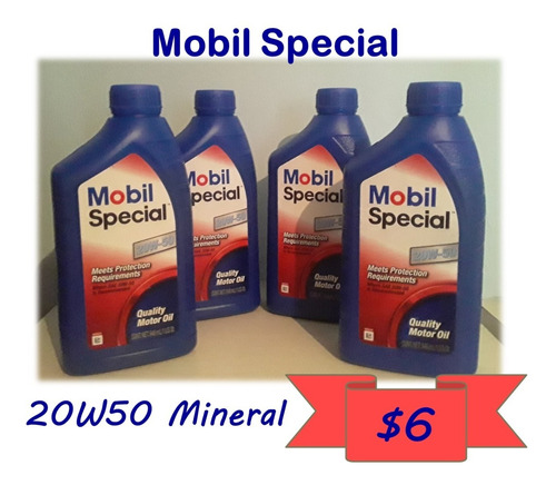 Aceite Mobil Special 20w50 Mineral