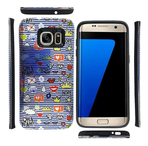 Funda Aluminio Decorado Para Samsung Galaxy S7 Edge