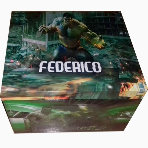 Hulk Cofre De Madera Personalizado. (15x15x10)