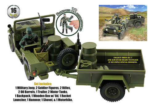 Juguete Click N Play De VehĂculo Militar Con Accesorios