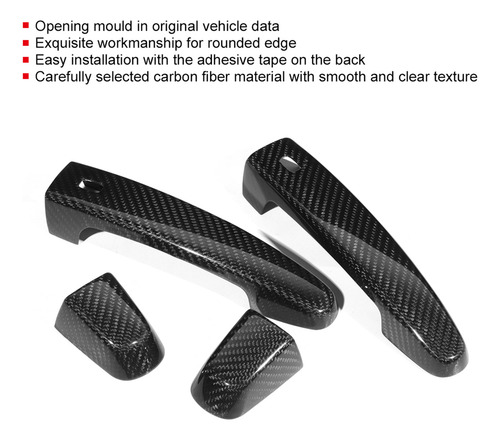Manilla De Puerta De Fibra De Carbono Para Chevrolet Camaro