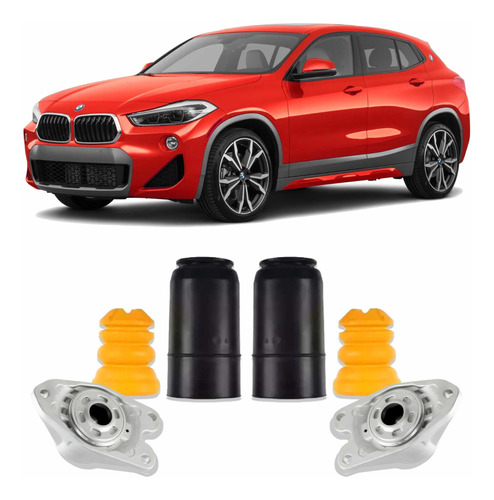 2 Kit Coxim Batente Coifa Traseiro Bmw X2 2018 2019 2020 21