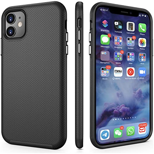 Funda Para iPhone 11 6.1pulgadas Negro Delgada Sturdy Shock