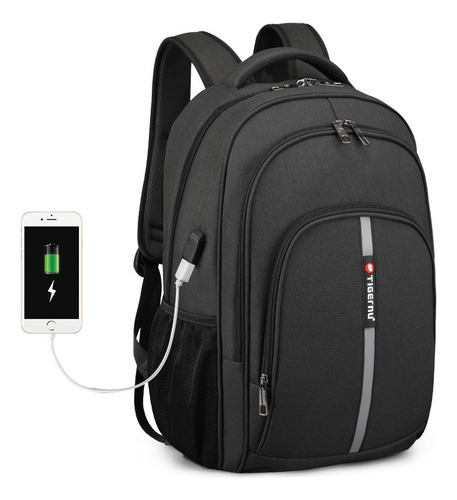 Mochila Tigernu Ejecutiva Para Notebook Negro T-b3893