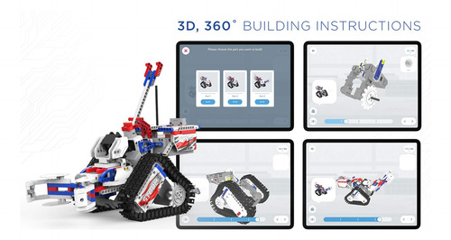 Kit Robot Competitivo Champbot Stem 522 Piezas Robotics Azul