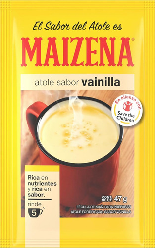 10 Pzas Fécula De Maíz Maizena Atole Fortificado Sabor Vaini