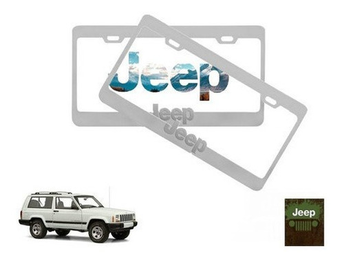 Par Porta Placas Jeep Cherokee Sport 2.5 2001 Original