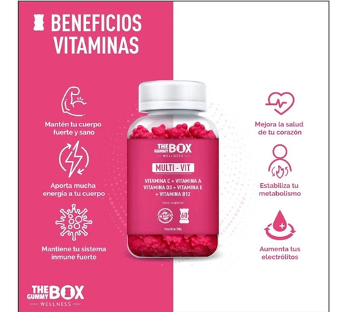 Imagen 3 de 7 de The Gummy Box Ative Immunity Kids + Multi Vit