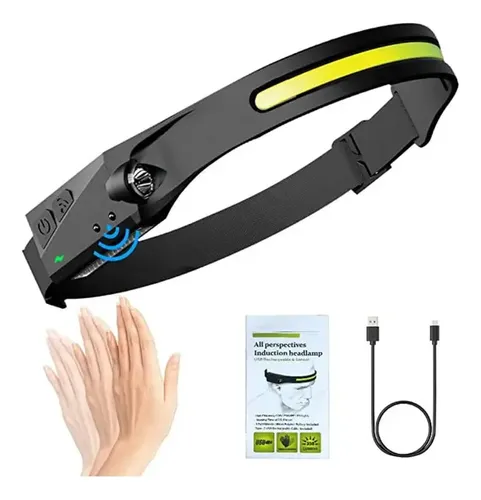 Linterna De Cabeza Minera Recargable Led Importada