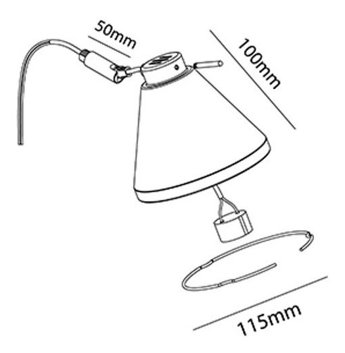 Imagen 2 de 5 de Cabezal Cono Ar111 Platil Candil Spot Luces Vidriera Riel
