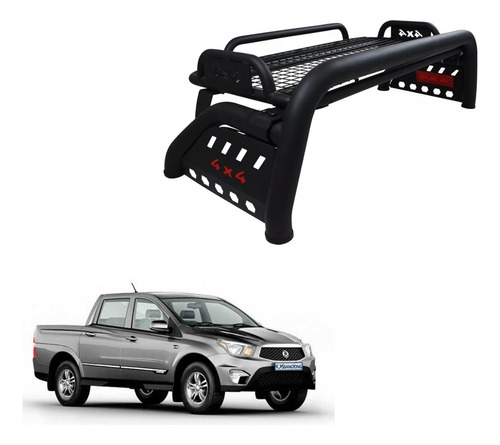 Barra Antivuelco Negro Matte 4x4 Ssangyong Actyon