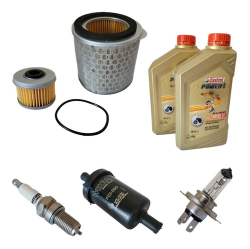 Imagen 1 de 8 de Kit Service Xre 300 Filtros Aceite Bujia Lampara Beitia Moto