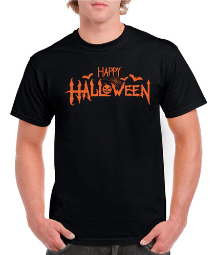 Polera Hombre Estampado Halloween _happy