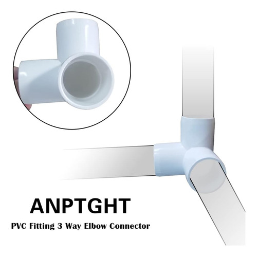 Conector T De Pvc De 11/2 Pulgadas, Conector De 90 Grad...
