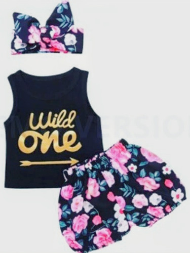 Conjunto De Camiseta,  Short Y Bandana Marca Pat Pat 