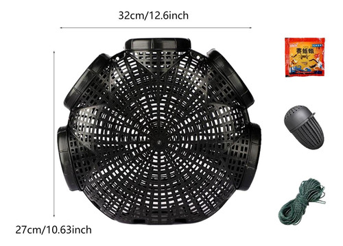 Cangrejo Catching Net Accesorios De Pesca Canasta 5 Agujeros