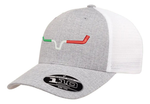 Gorras Vaqueras Hooey Ariat Bordadas Trucker Kimes Ranch 3d Gris Claro Ajustable Lisa