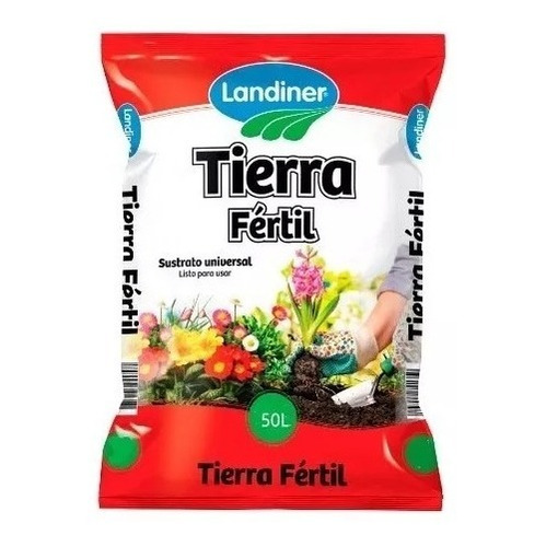 Sustrato Tierra Fértil Landiner 50lts Compost Perlita Resaca