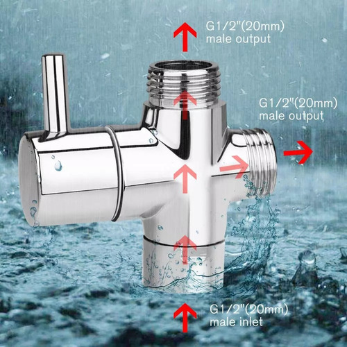 Para Adaptador Divisor Ducha- 2 Salidas Con Válvula Cambio
