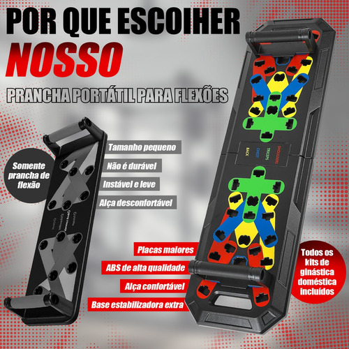 Prancha Flexão Portátil Aparelho Exercício Perda Gordura