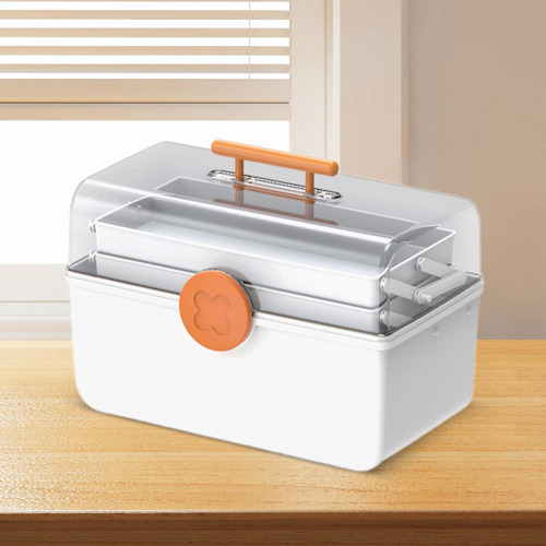 Ta Caja De , Organizador Transparente De 3 Niveles Con Asa,