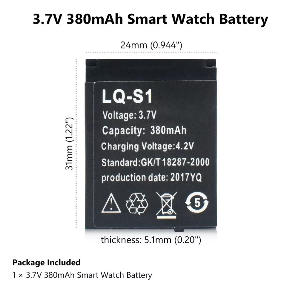 Terceira imagem para pesquisa de bateria relogio smartwatch