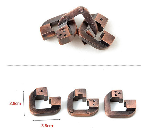 5 Tipos / Juego Retro 3d Lock Juguetes Rompecabezas Estilo 1
