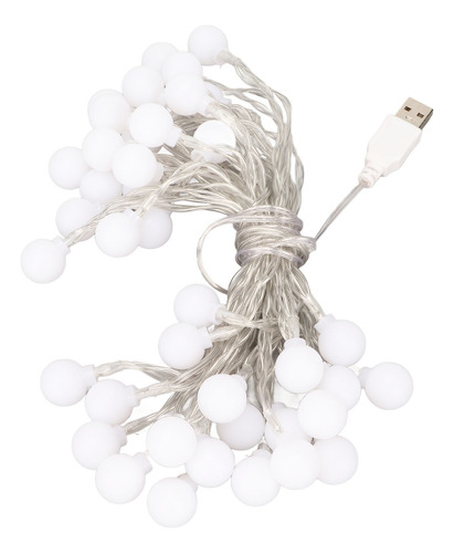 Cadena De Luces Tipo Bola, Resistente Al Agua, Puerto Usb, F